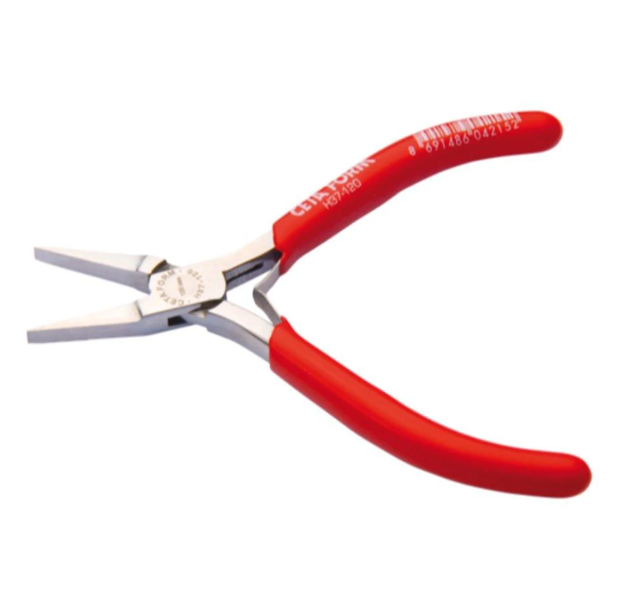 Electronic Flat Nose Pliers With Super Handle, 135 Mm, Ceta Form (Turkish), Model H37-31-0135