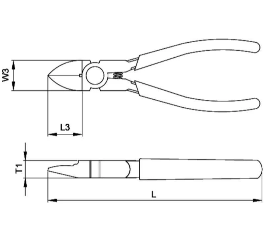 Standard Side Cutting Pliers, 140 Mm (5.5"), Red Handle, Light-duty For Plastic, Ceta Form (Turkish), Model E09-44-0140