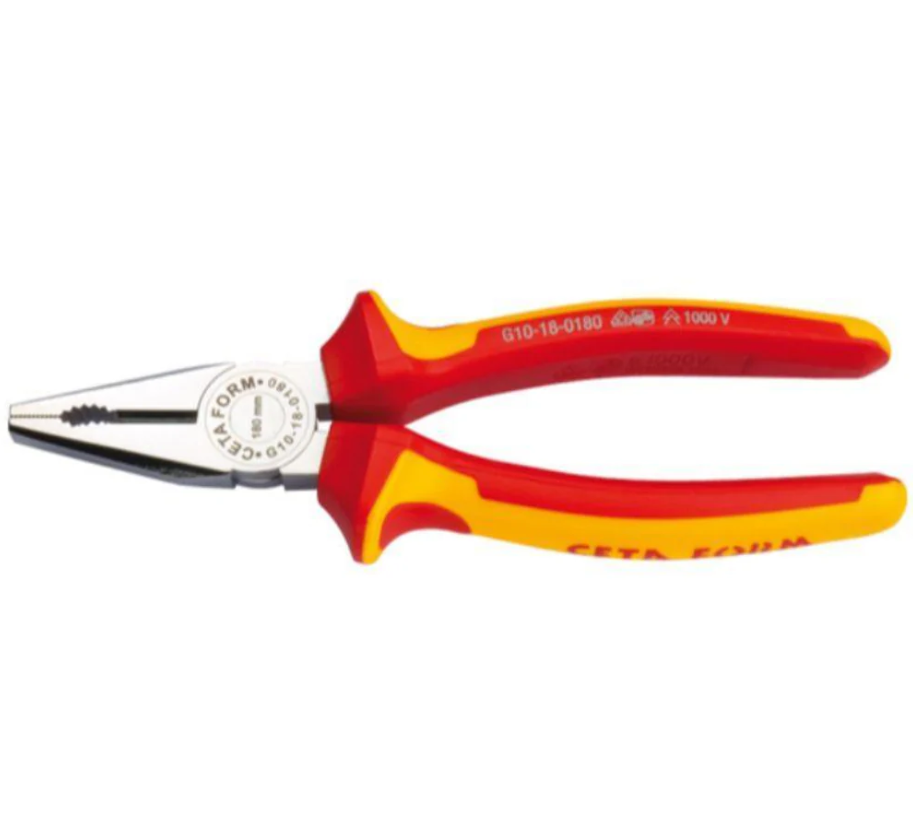 Combination Pliers, 1000V Insulated, 180mm – Ceta Form, Made In Turkey, Model: G10-18-0180