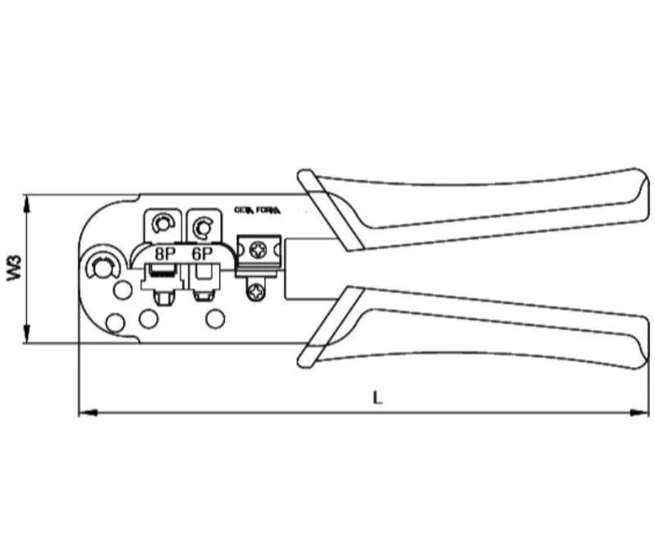 Terminal Pliers For Telephone And Internet Connections, 6-8 Point – Ceta Form, Made In Turkey, Model: E69-T046