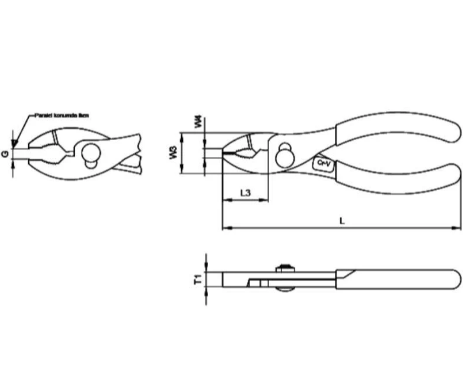 Slip Joint Pliers, Red Handle, 200mm – Ceta Form, Made In Turkey, Model: E05-14-0200