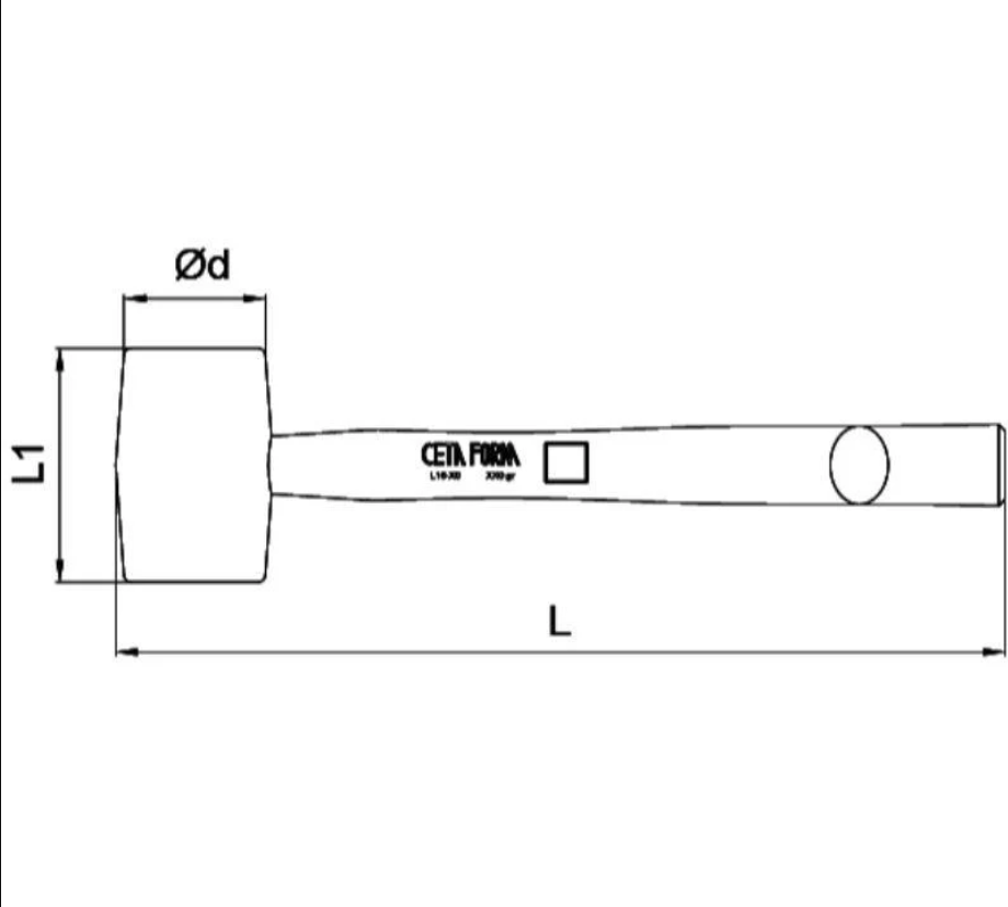 Rubber Mallet, 50mm – Ceta Form, Made In Turkey, Model: L16-50