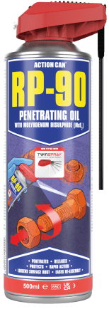 ACTION CAN® RP-90 (Twin Spray) 500ML (بخاخ زيت اختراق قوي وسريع لتحرير المثبتات والبراغي (المسامير والصواميل المسننة