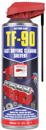 ACTION CAN® TF-90 (Twin Spray) 500ML بخاخ مزيل شحوم وزيوت قوي سريع التبخر
