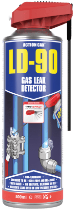 ACTION CAN® LD-90 (Twin Spray) _500ML سبراي احترافي للكشف عن أدق تسريبات الغاز حتى في أنظمة الضغط المنخفض