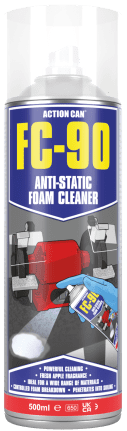 ACTION CAN® FC-90_500ML  بخاخ فوم منظف للإلكترونيات يزيل الأوساخ ويترك طبقة نظيفة ومضادة للكهرباء الساكنة