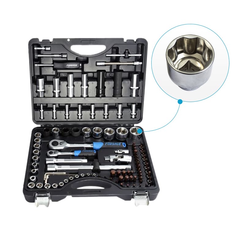 1/4"+1/2" Square Bits Set 94  + 6 Pcs Russian