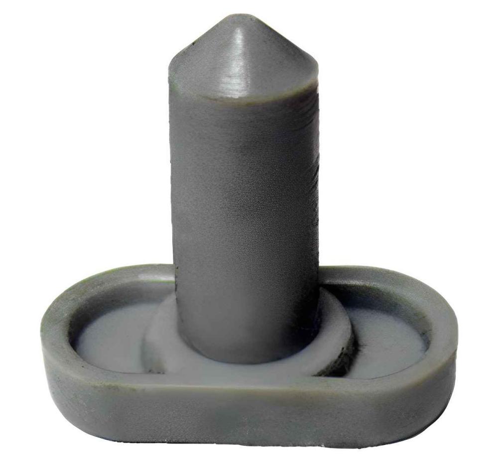 Rubber Door Silencer For Wood Door, 1/8" Width X 3/4" Length, Gray Finish (Packet Of 100)