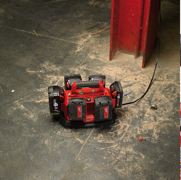 شاحن متعدد شحن 6 بطاريات في وقت واحد بطاريات 2.0, 4.0, 5.0, 6.0, 9.0, 3.0, 5.5, 8.0, 12.0 ماركه مولوكي