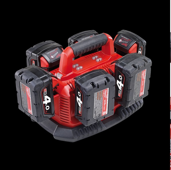 شاحن متعدد شحن 6 بطاريات في وقت واحد بطاريات 2.0, 4.0, 5.0, 6.0, 9.0, 3.0, 5.5, 8.0, 12.0 ماركه مولوكي