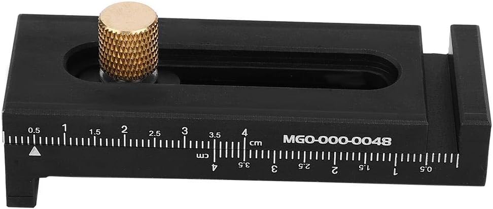 Depth Measuring Ruler, Woodworking Line Ruler, Black Aluminum Brass Marking Gauge Depth Measuring Ruler, Woodworking Marking Gauge