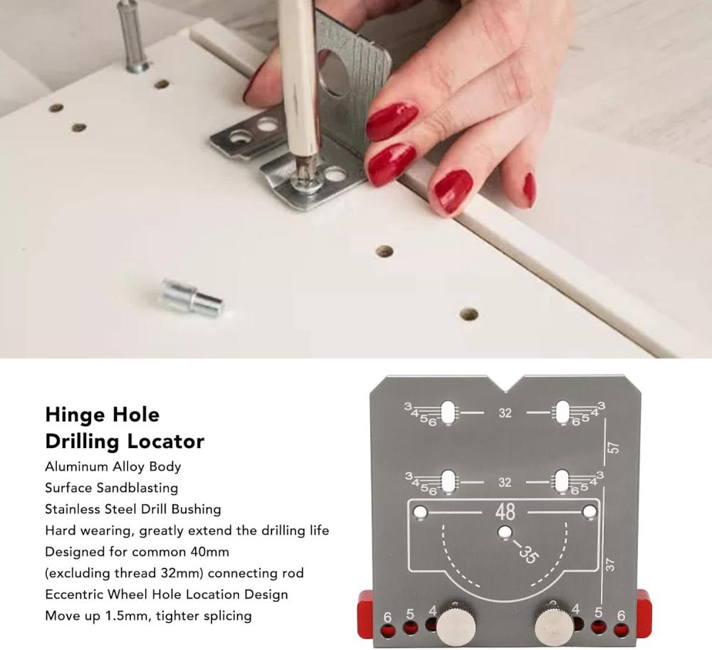 Woodworking Punch Tool 35mm Hinge Locator & Limit Frame For Quick,Precise Drilling,Essential For Cabinet & Door Hinge Mounting