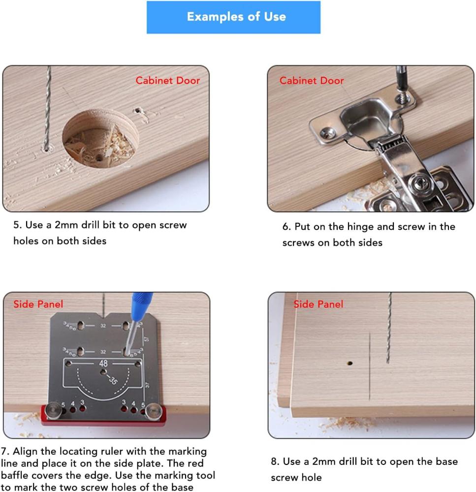 Woodworking Punch Tool 35mm Hinge Locator & Limit Frame For Quick,Precise Drilling,Essential For Cabinet & Door Hinge Mounting