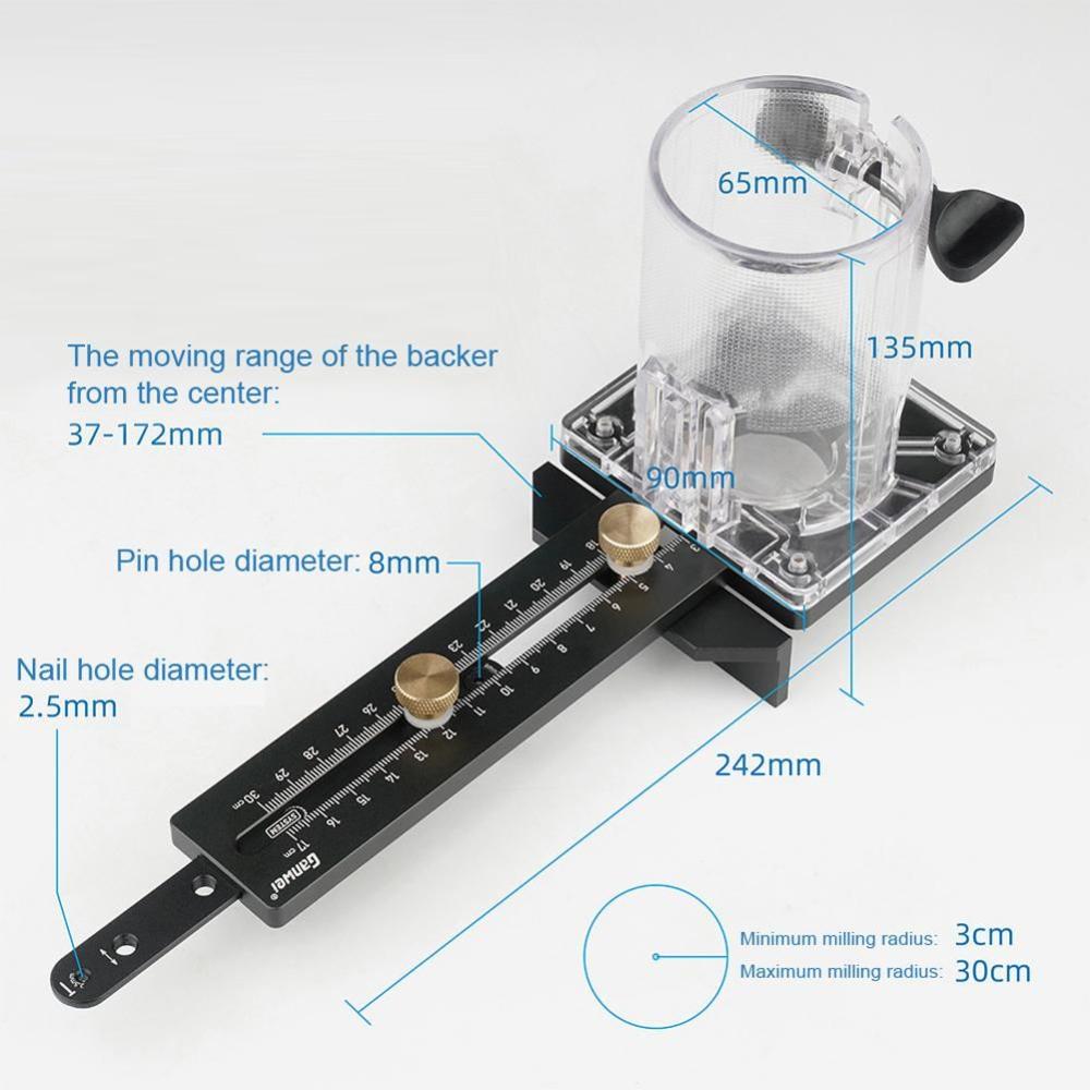 Wood Router Milling Circle Slotting Circle Cutting Jig