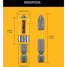 مجموعة سن مفك صليبة للامباكت بغطاء محوري ومغناطيسي ديوالت