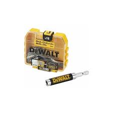 طقم سنون مفك + حامل سن مفك 16 قطعة ديوالت