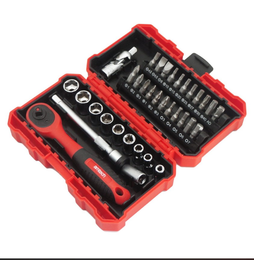 Amtech 35 Piece ¼" Drive Metric Socket Set