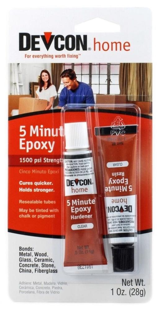 Clear Weld - 5 Minute Epoxy - 2 Tube 56g (93°C)