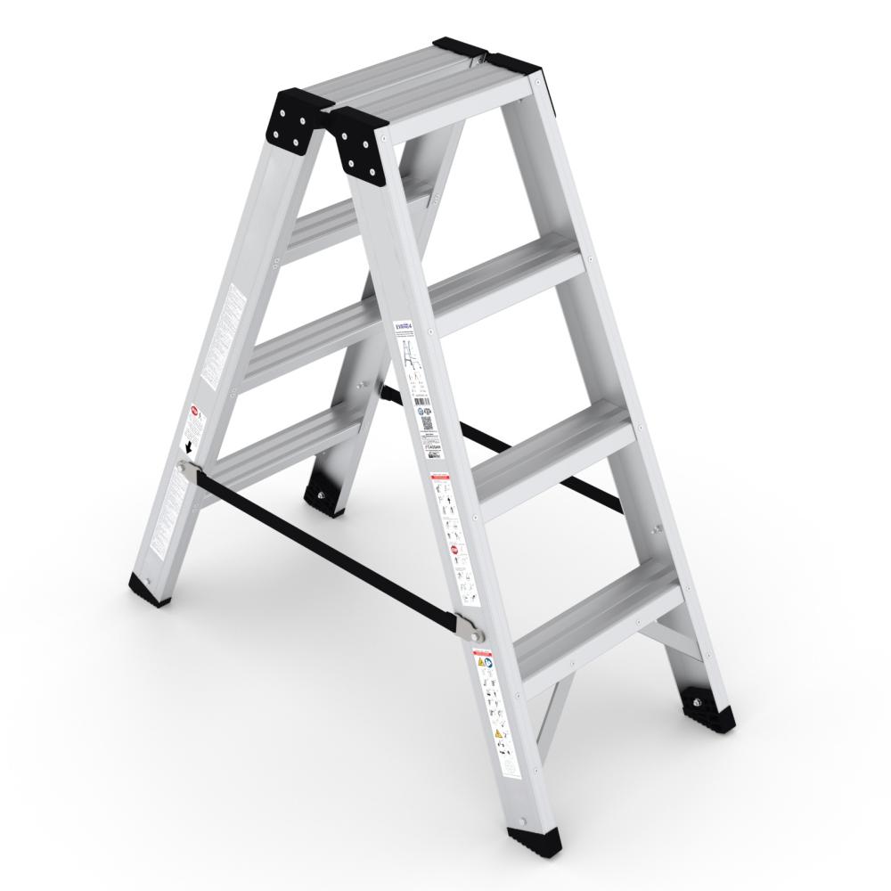 Aluminum Ladder, 4 Wide Steps