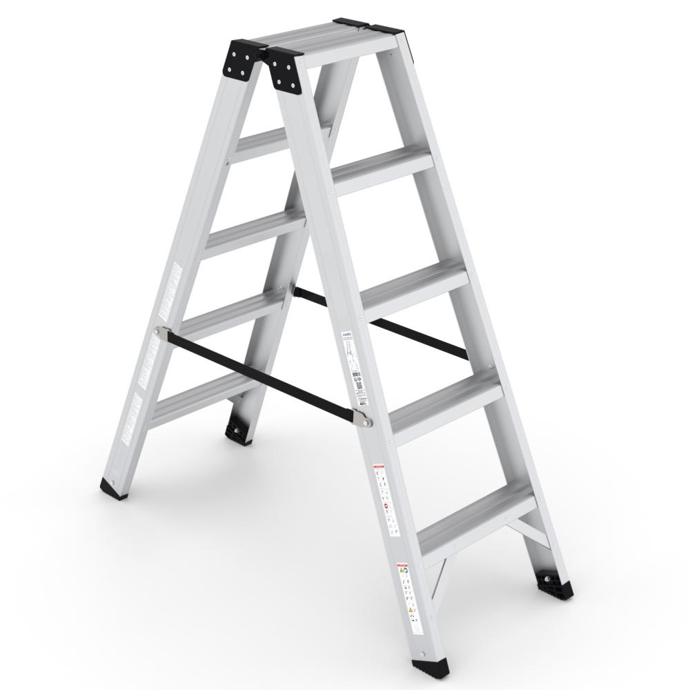Aluminum Ladder, 5 Wide Steps,