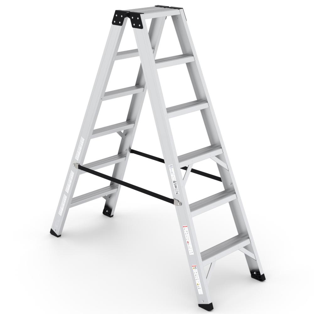 Aluminum Ladder, 6 Wide Steps