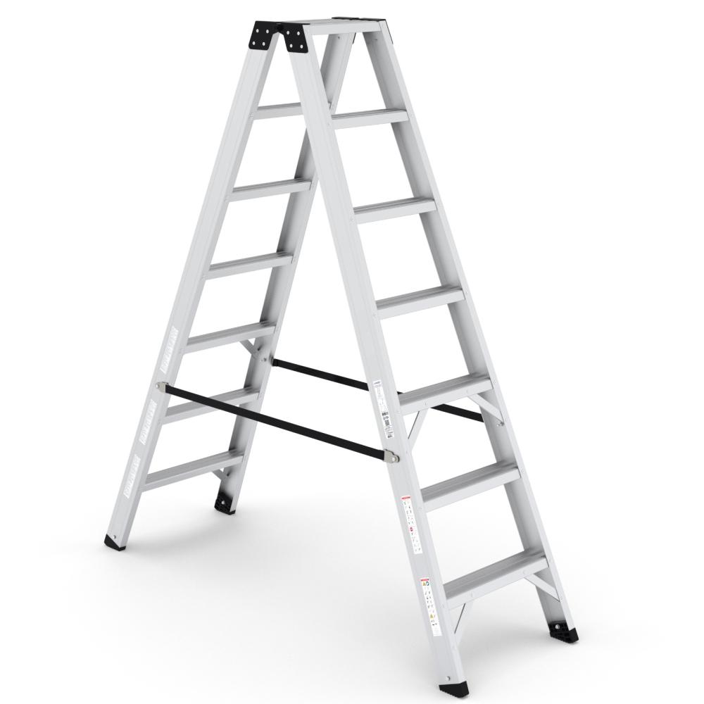 Aluminum Ladder, 7 Wide Steps
