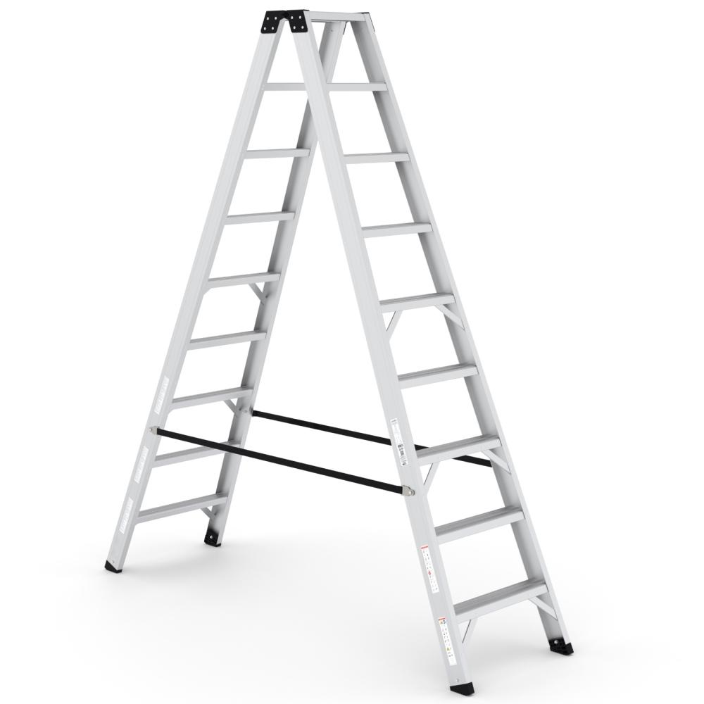 Aluminum Ladder, 9 Wide Steps