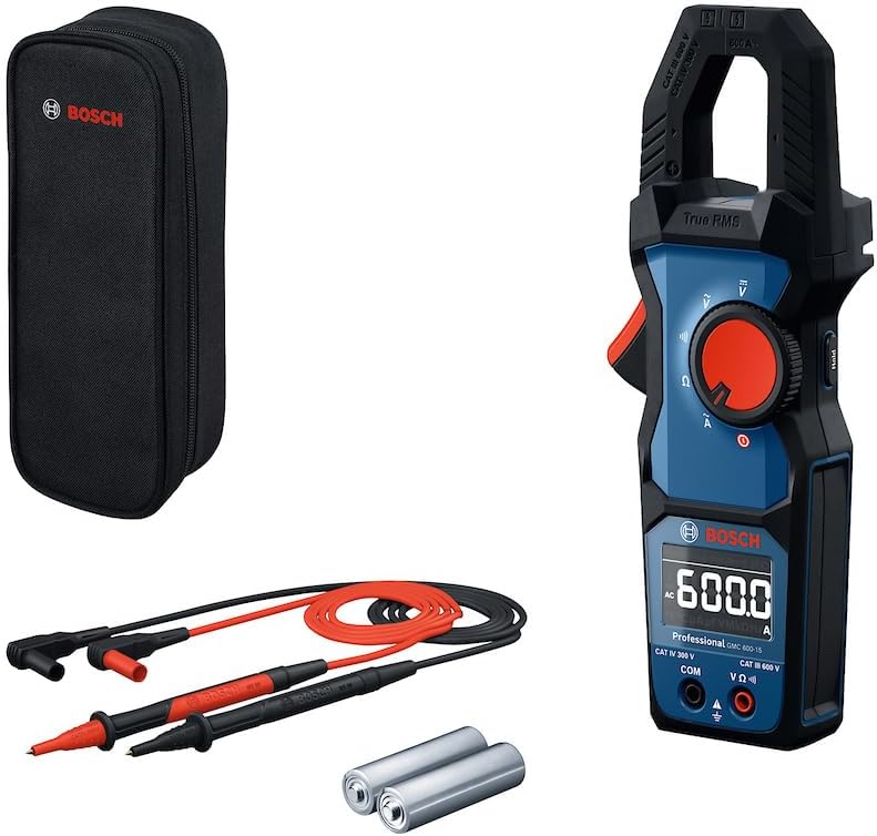 مقياس التيار المتردد (كلامب ميتر)، تيار متردد حتى 600 أمبير وجهد يصل إلى 600 فولت تيار متردد/مستمر بوش