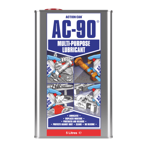 ACTION CAN® AC-90 5LTR  مزيل صدأ وزيت متعدد الاستخدامات يجمع بين التزييت، الحماية، التنظيف، وطارد للرطوبة  5 لتر