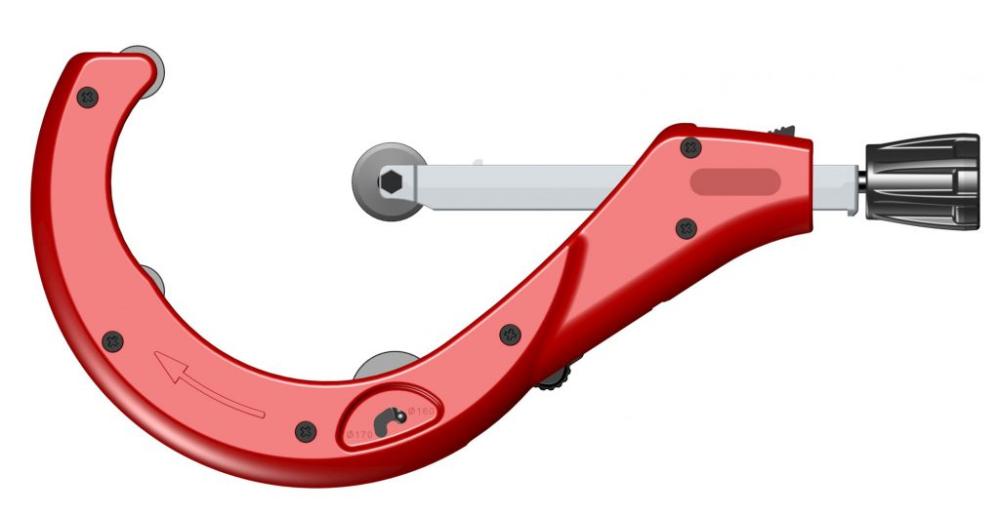 Heavy-Duty Rapid Pipe Cutter, Capacity 100–170 Mm,  Copper & Plastic – Zenten
