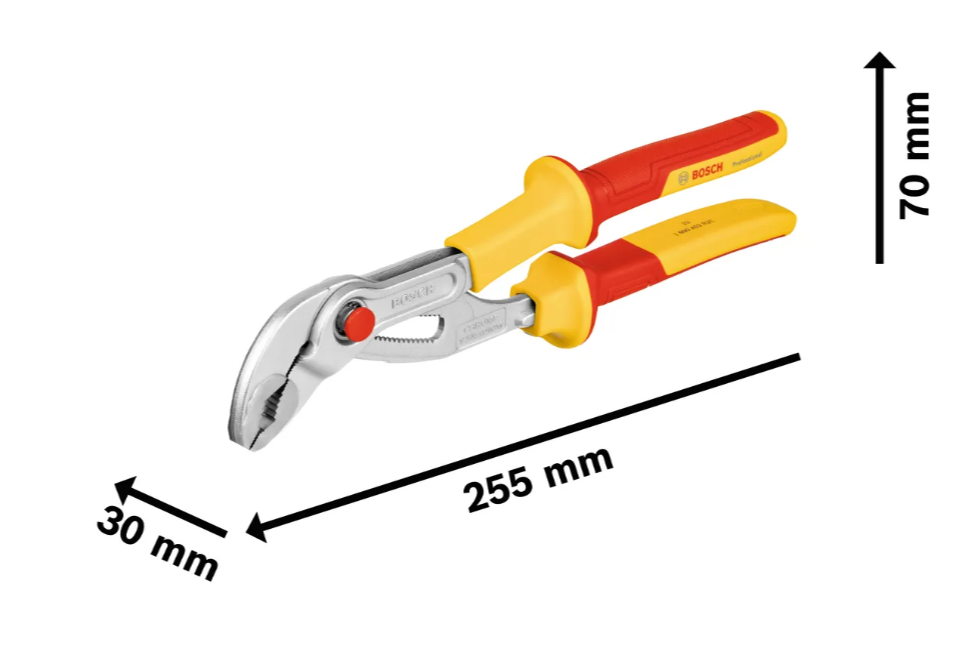 BOSCH VDE Water Pump Pliers 250 mm Professional