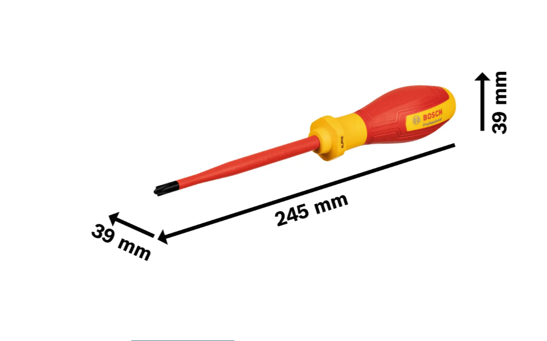 مفك صليبه SL/PH2 × 125 مم معزول VDE من بوش – احترافي