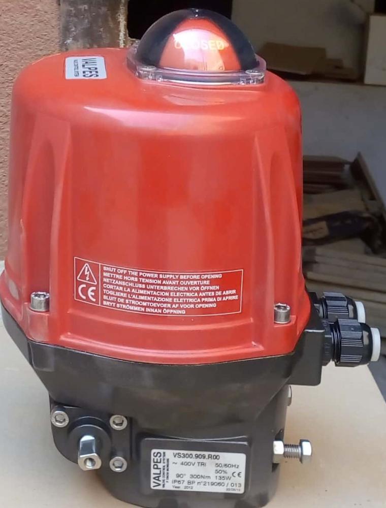 Electric Actuator, Aluminium Housing And Polyamide PA6 UL 94 V-0 Cover With Manual Override By Hand Wheel, For Torques