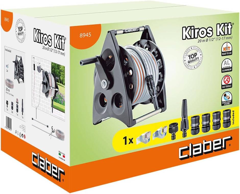Claber Kiros Hose Kit Stand With Water Hose 20 Meters CL-89450000