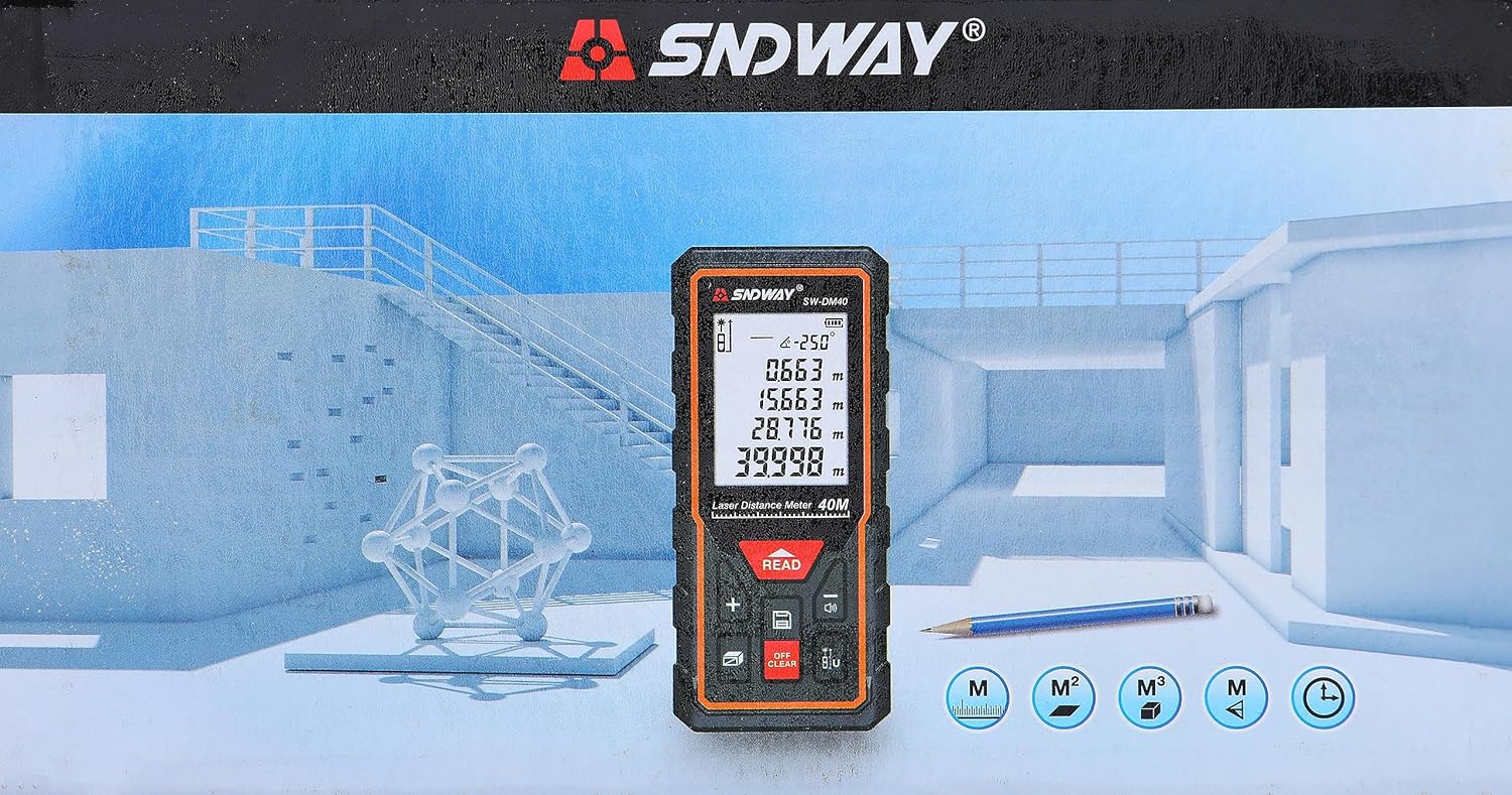 SW-DM100 Laser 100 Meter -distance Meter, - Black Orange