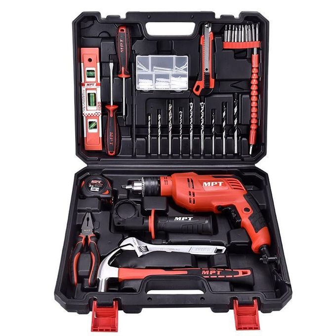 Mpt Drill Mpt 13mm 550w + Accessories 57 Pcs