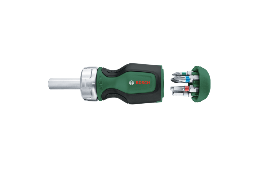 BOSCH Stubby Bit Ratchet Screwdriver + 6 Bits