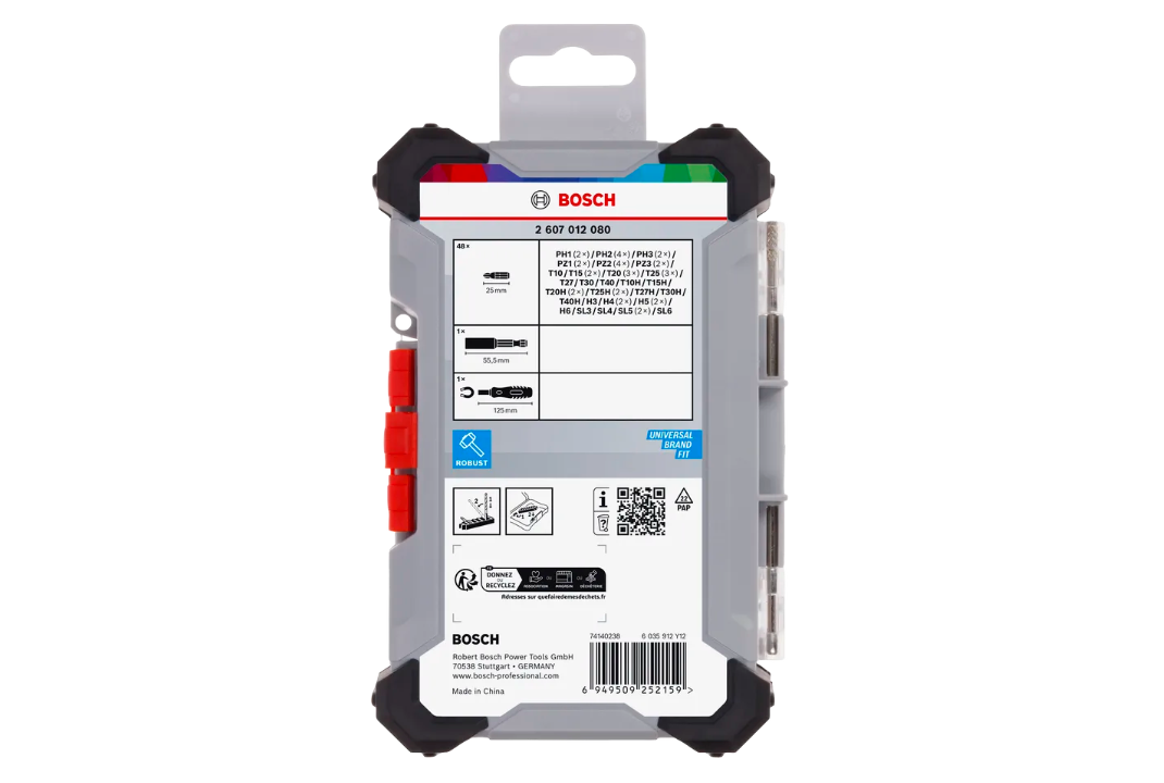 BOSCH Extra Hard Screwdriver Bit Set, 50 Pcs