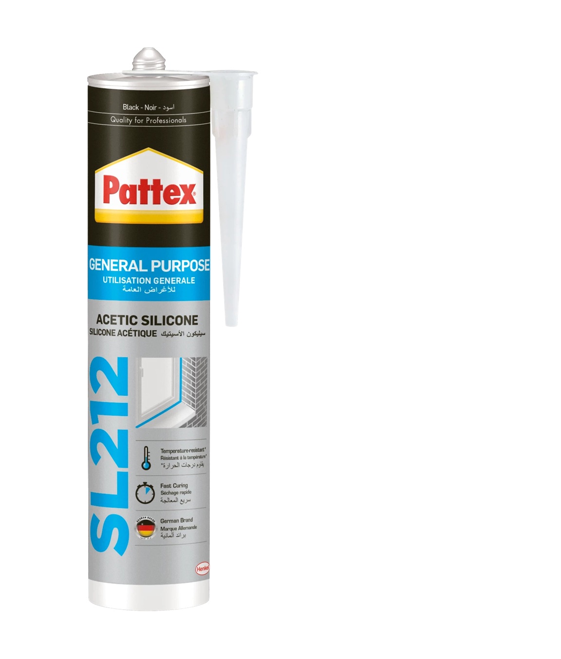 SL212 Black Acetoxy Silicone Sealant Black- 280ml