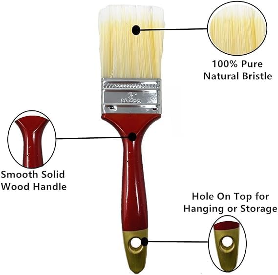 Generic Paint Brush, 3 Pieces (1 Inch - 2 Inch - 3 Inch)