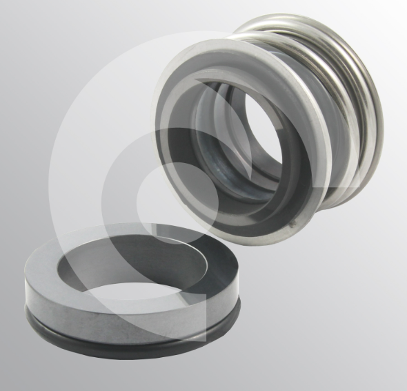 "Lidering Seal- 65 Mm - Rubber Billow- L-60  Model: LRB17-65 L60 (QQVFF)  Material:  Sic/ Sic/Viton/SS  Stationary Seat With Cup"