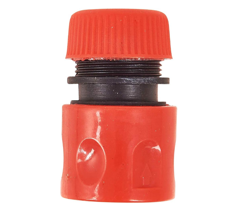 Amtech Hose Connector With Shut-Off, 1/2-Inch