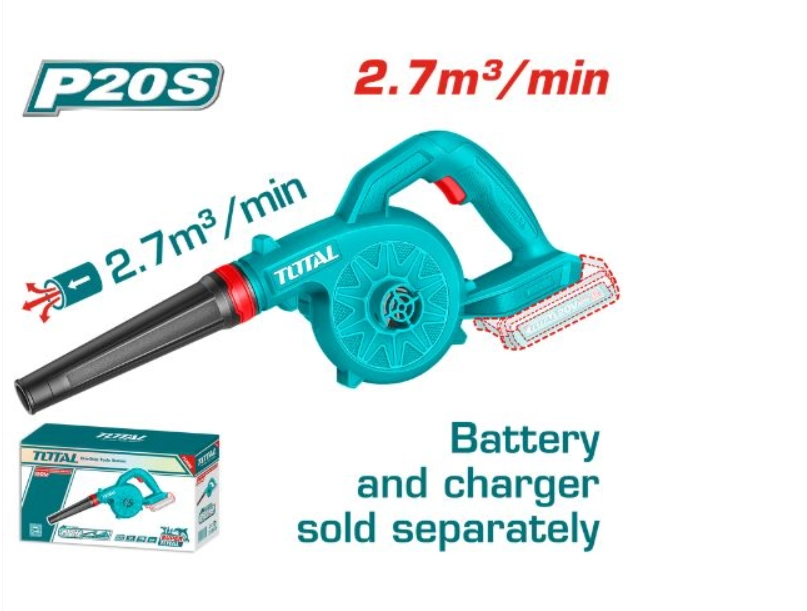 TOTAL Cordless Blower 20V 18000rpm Without Battery And Charger