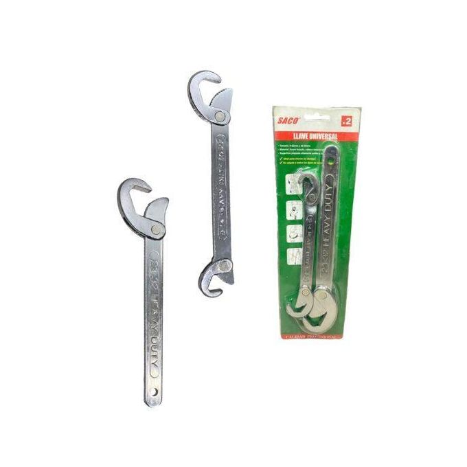 Double Ended Master Speed Wrench ‎Chrome Vanadium Steel 2pcs 9-32mm 3/8"-16/20" Universal Pipe