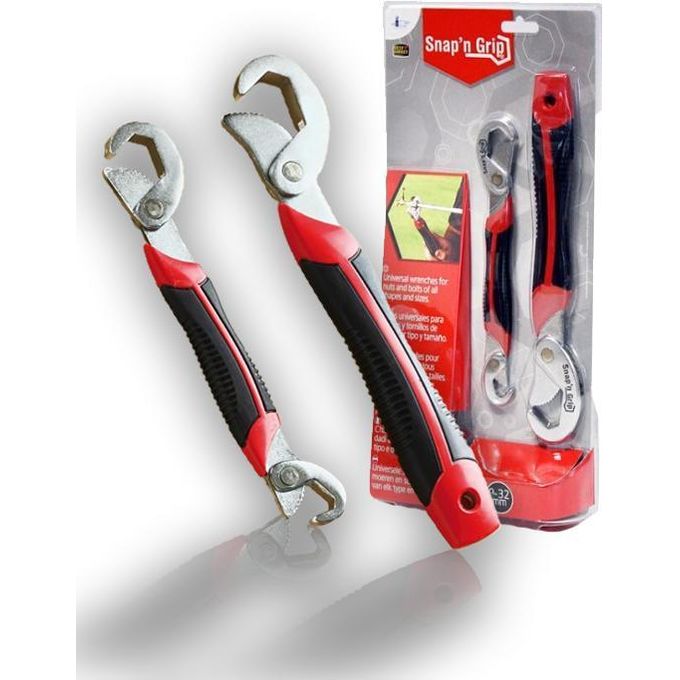 Wrench,Adjustable Spanner, Universal Wrench,Quick Multi-function,New Snap'N Grip 9-32mm 2 Packs