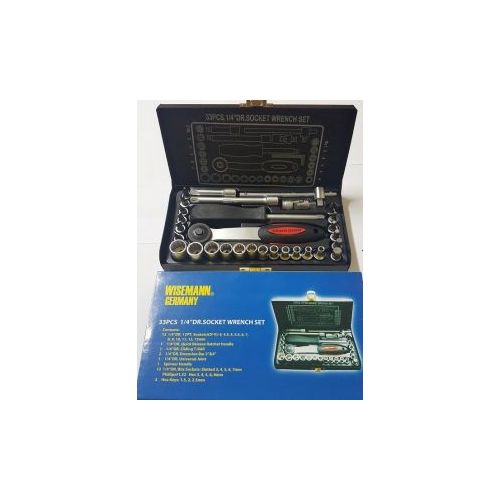 Socket Wrench Set Professional Tools 33 Pcs ¼"