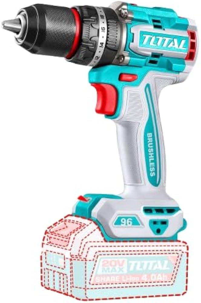 TOTAL Compact Brushless Cordless Impact Drill 20V/96Nm Without Battery And Charger