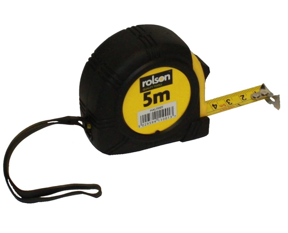 Tape Measure 5m With Friction Lock Function Rolson