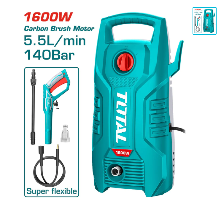 TOTAL High Pressure Washer 1.600W / 140 Bar