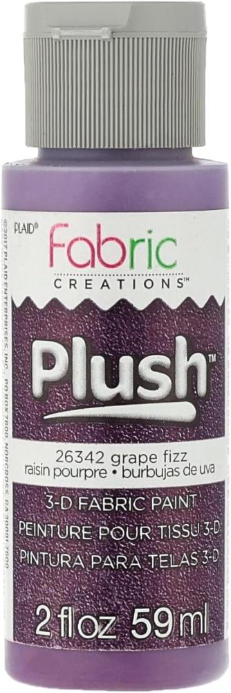 Plaid Fabric Creations Grape Fizz Plush 3-D